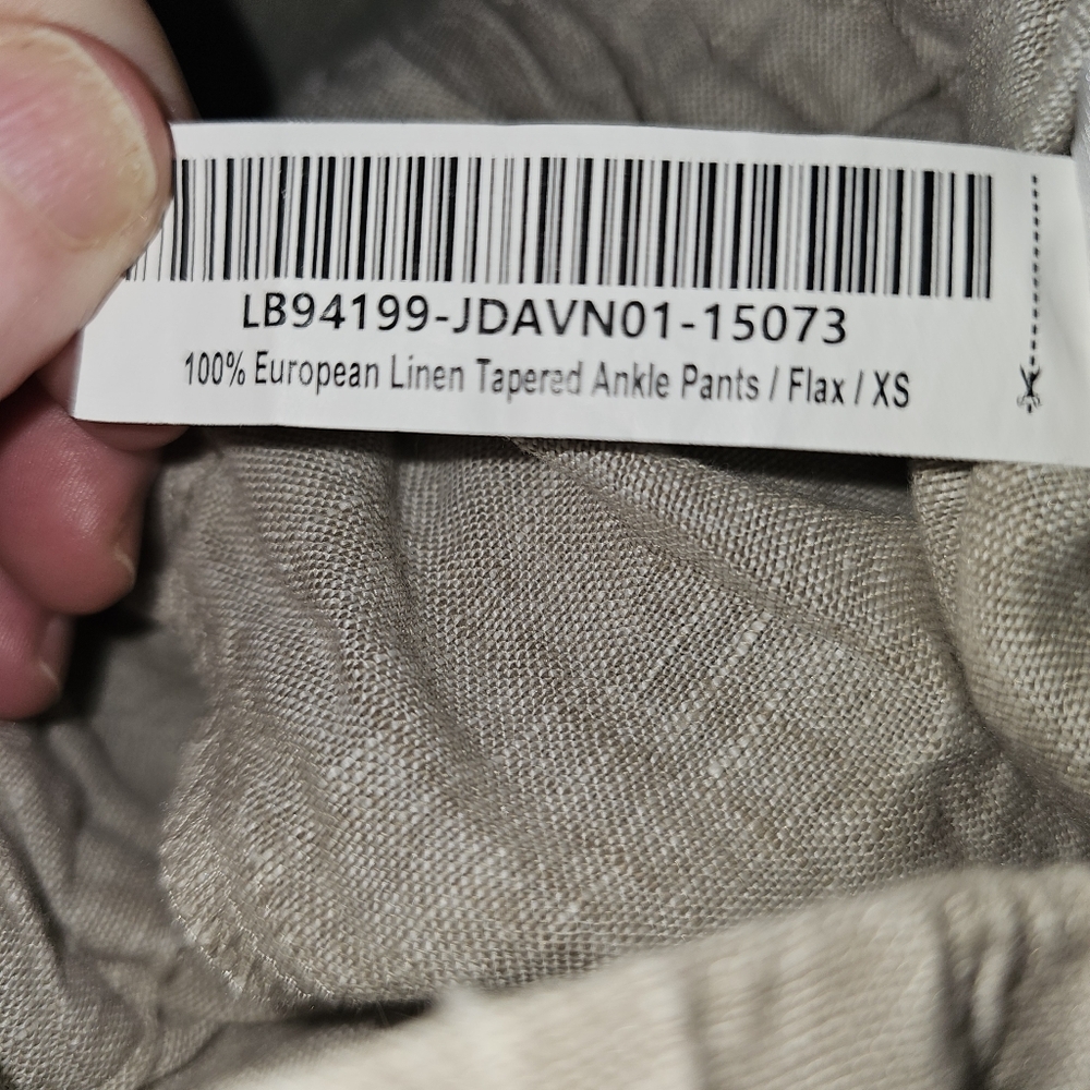 Quince 100% European Linen Tapered FLAX Ankle Pants In XS - Picture 9 of 10